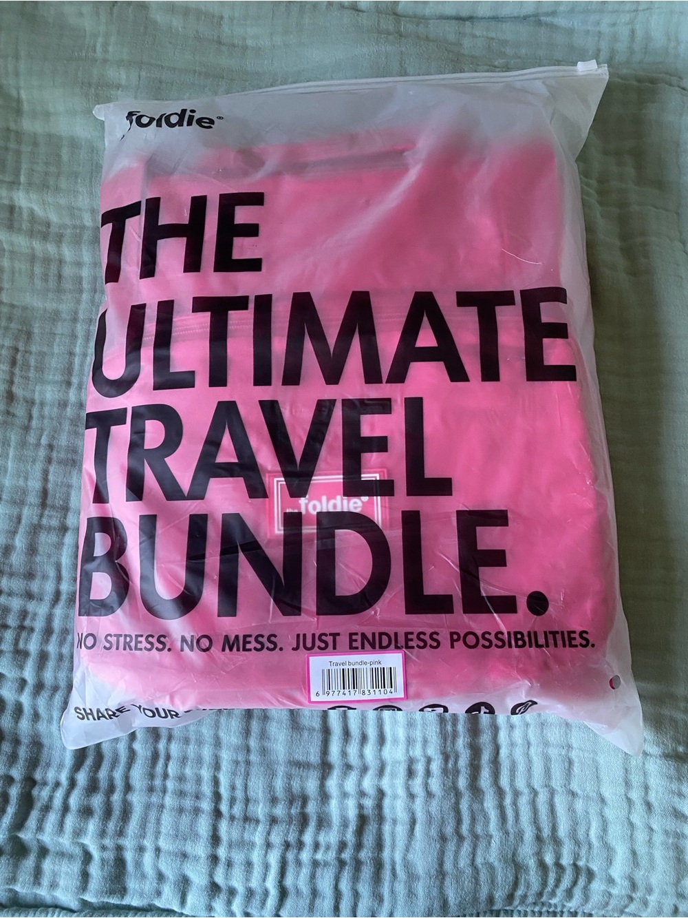 foldie Travel Bundle - Pink Travel Bag